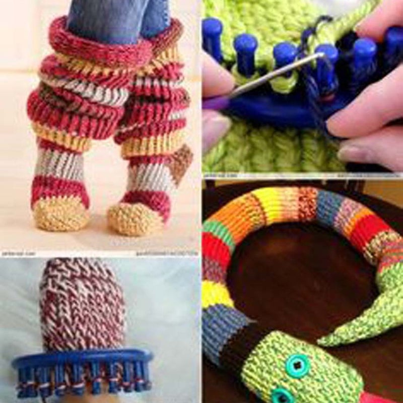 Wayion Knitting Loom Set with Hook Needle Kit Yarn Cord Knitter 4 Hat Looms Long Knitting Loom DIYfor Scarf Sweater Shawl Blankets - Image 5